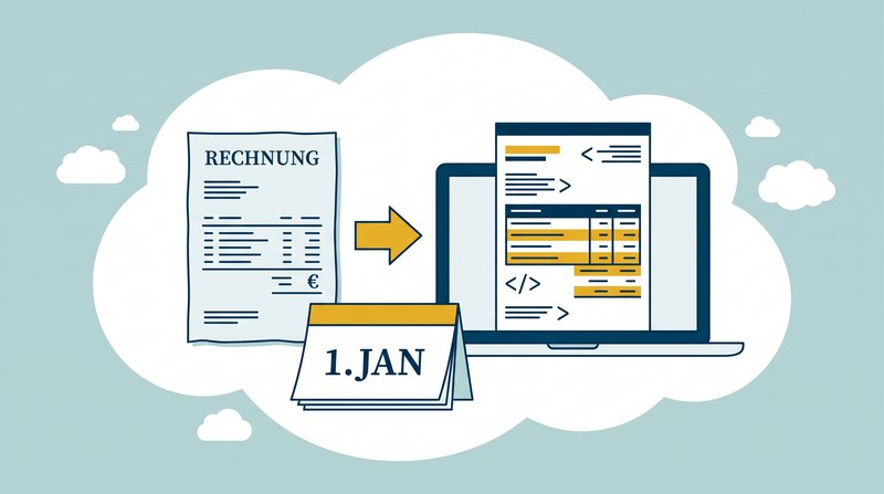 E-Rechnungspflicht 2027: Ab 1. Januar musst du ausstellen – nicht nur empfangen